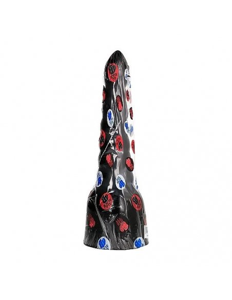 Gode XXL Noir KHAN - 19 Cm X 5.5 Cm - Sextoy SM Pour Adultes - Marque Monster Toys - Neuf
