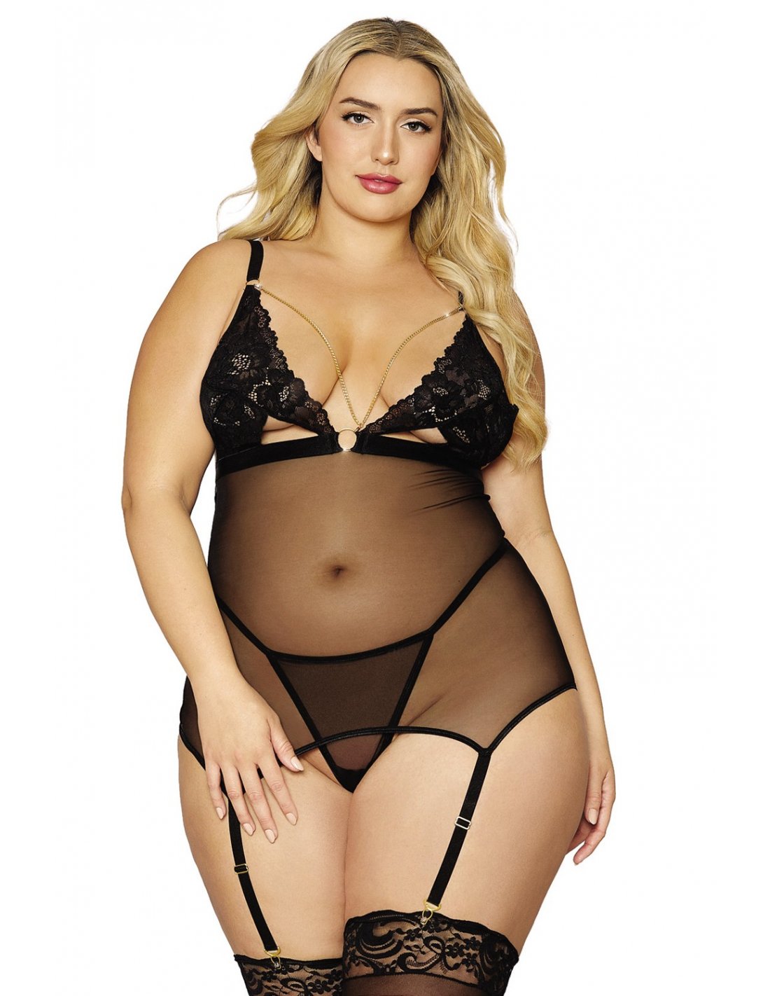 Années 60 Nuisette Babydoll Lingerie Grande Taille main image 0